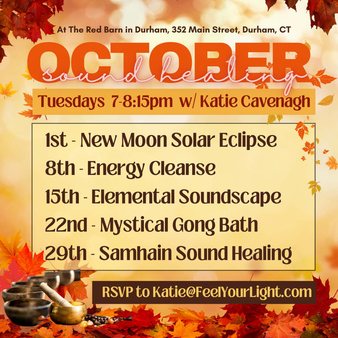 October sound healing schedule