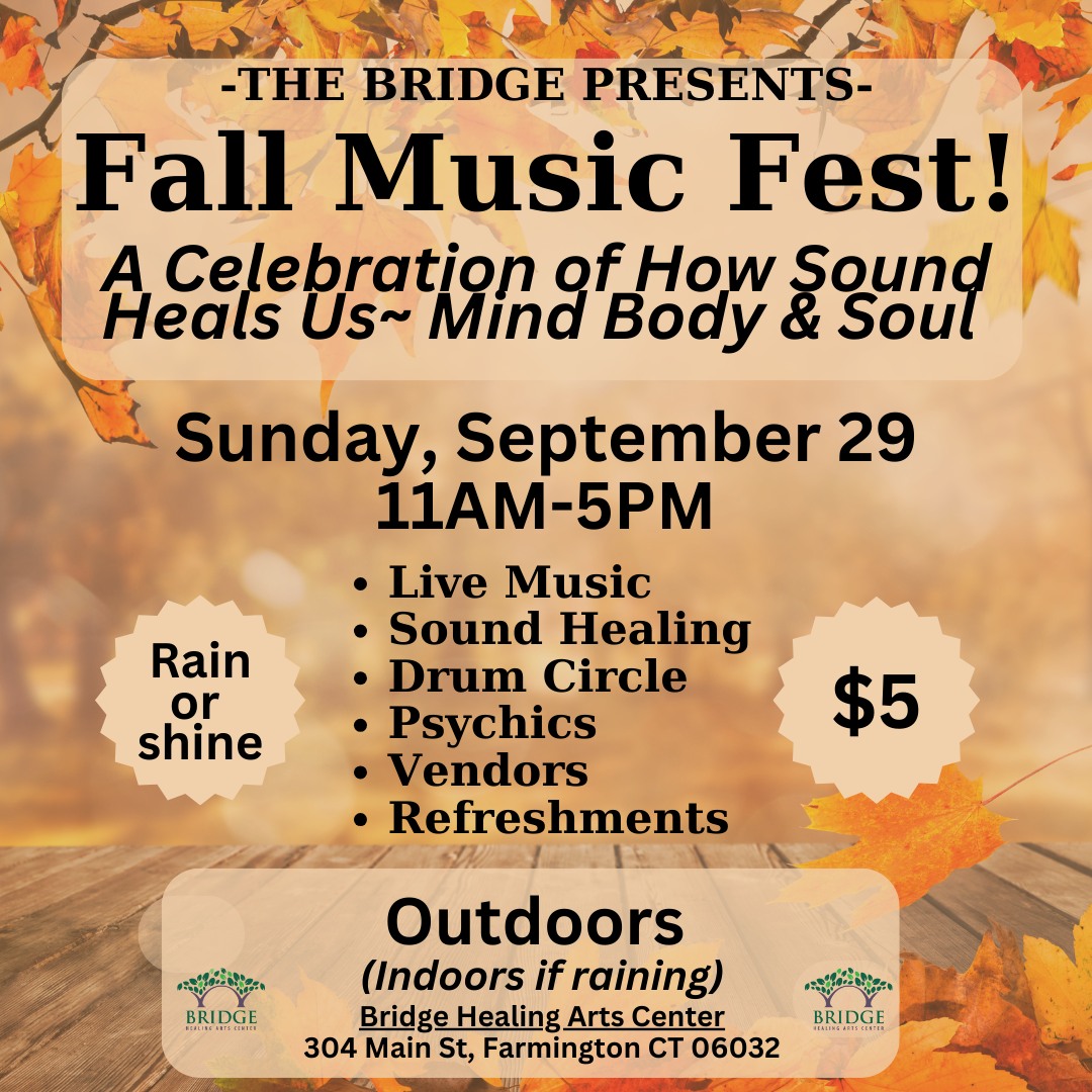 fall music fest orange flyer with details about event