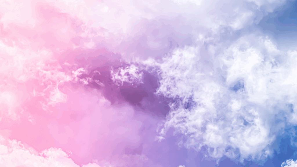 pastel colored clouds for practical magick workshop flyer
